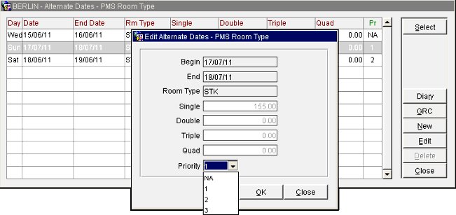 Prioritizing Alternate Dates